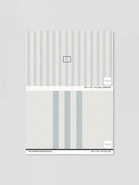 Striped Wallpaper - Blue & White